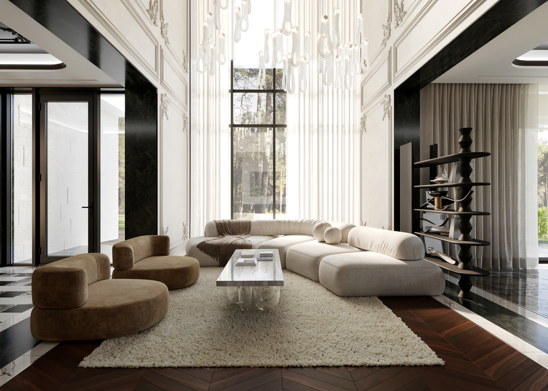 Domino Premium Home - Interior Design Studio KOSHULYNSKYY & MAYER - Domino Simple Living Room Decor